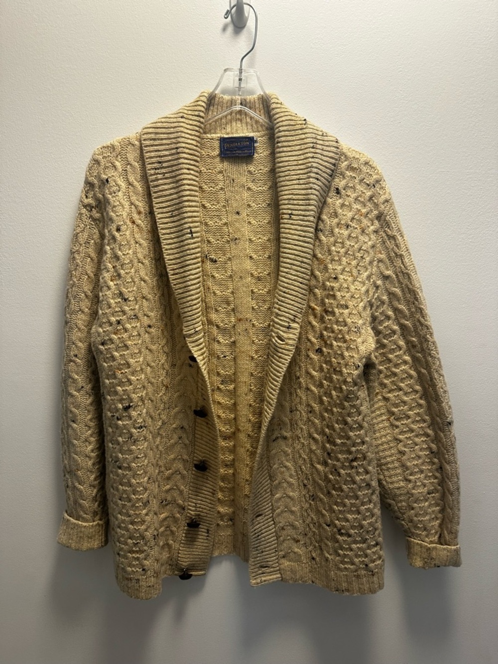 PENDLETON Men's Shawl Collar Cable Knit Cardigan BUT SERIOUSLY UNISEX! 👏🏼 - Picture 5 of 12